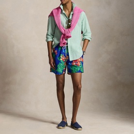 Traveller Pony Logo Floral Swim Shorts