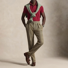 Polo Player Slim Fit Mesh Polo Shirt
