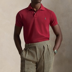Polo Player Slim Fit Mesh Polo Shirt