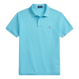 Polo Player Logo Slim Fit Mesh Polo Shirt