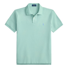 Polo Player Logo Slim Fit Mesh Polo Shirt