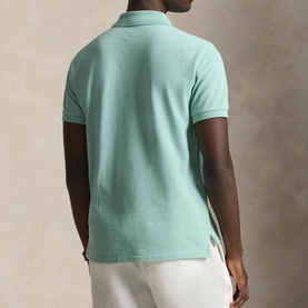 Polo Player Logo Slim Fit Mesh Polo Shirt