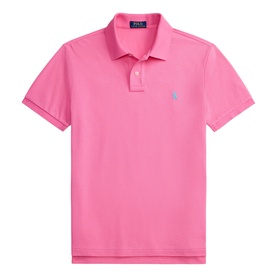 Polo Player Logo Slim Fit Mesh Polo Shirt