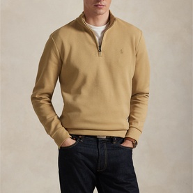 Pony Logo Double-Knit Zip Sweater