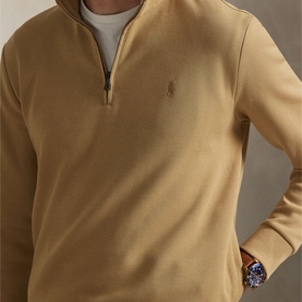 Pony Logo Double-Knit Zip Sweater