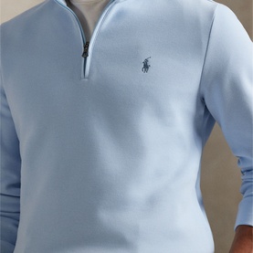 Pony Logo Double-Knit Zip Sweater