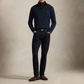 Pony Logo Double-Knit Zip Sweater