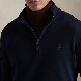 Pony Logo Double-Knit Zip Sweater