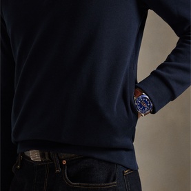 Pony Logo Double-Knit Zip Sweater