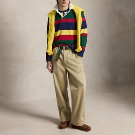 The Iconic Pony Logo Striped Rugby Shirt
