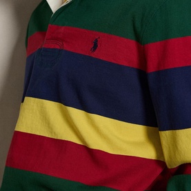 The Iconic Pony Logo Striped Rugby Shirt