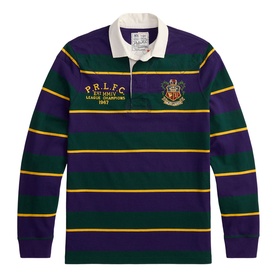 Crest Logo Striped Classic Fit Rugby Shirt