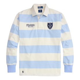 Wimbledon Logo Striped Rugby Sweatshirt