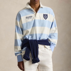Wimbledon Logo Striped Rugby Sweatshirt