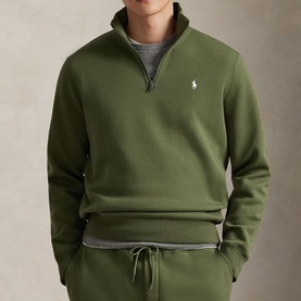 Pony Logo Double-Knit Zip Sweatshirt