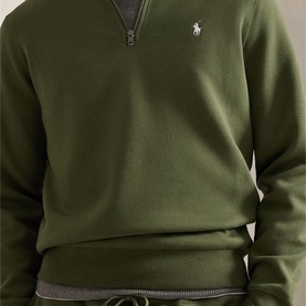 Pony Logo Double-Knit Zip Sweatshirt