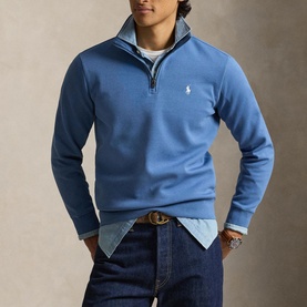 Pony Logo Double Knit Zip Sweatshirt