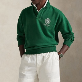 Crest Logo Relaxed Fleece Sweatshirt
