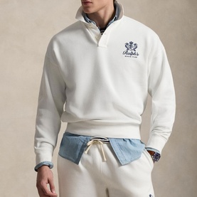 Crest Logo Polo Fleece Sweatshirt