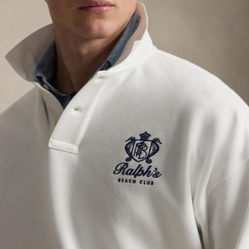 Crest Logo Polo Fleece Sweatshirt