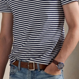 Polo Player Logo Slim Fit Striped Jersey T-Shirt