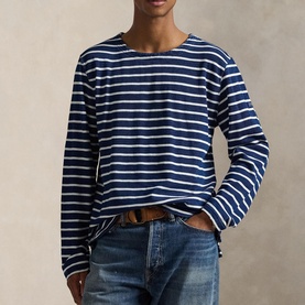 Logo Label Striped T-Shirt