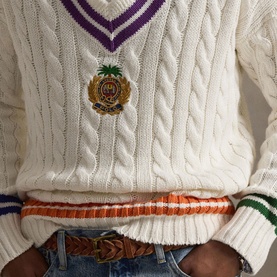 Embroidered Cricket Sweater