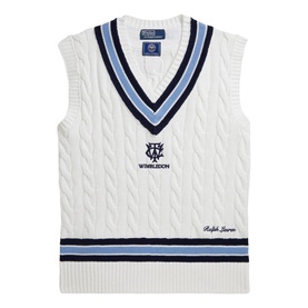 Wimbledon Logo Cricket Knitted Sweater Vest