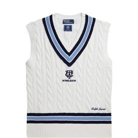 Wimbledon Logo Cricket Knitted Sweater Vest