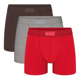 3" Boxer Brief Three-Pack Ruby Espresso Multi