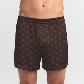 3" Boxer Short Cocoa Heart Halfdrop