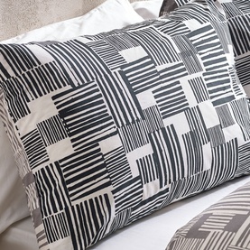 Blocks Duvet Set Black