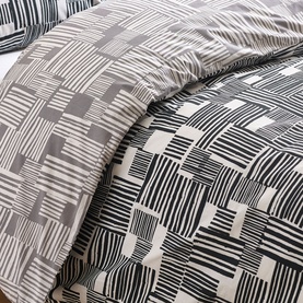 Blocks Duvet Set Black