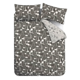 Blocks Duvet Set Black