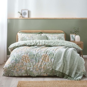 Forest Blossom Duvet Set Green