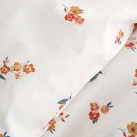Frill Ditsy Floral Duvet Set Cream