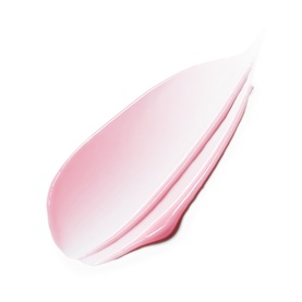 Est&eacute;e Lauder Futurist HydraPlump Tinted Lip Balm in Petal Boost, sheer pink balm texture swatch showing creamy consistency