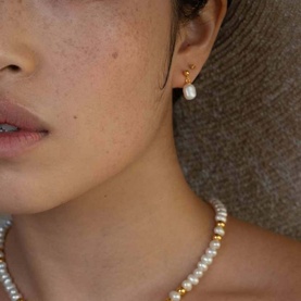 Maeve Drop Pearl Earrings