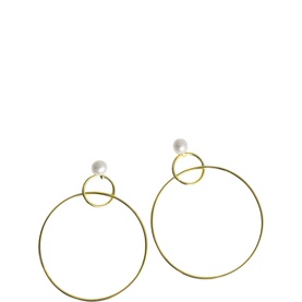 Sinead Pearl Hoop Earrings