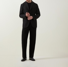 Textured Single Breasted Blazer