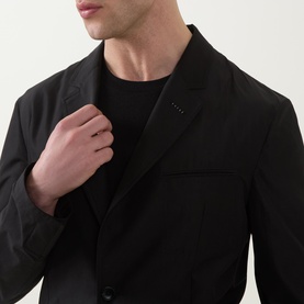 Textured Single Breasted Blazer