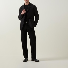 Textured Single Breasted Blazer