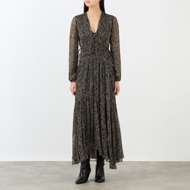 Briane Floral Graphic Flared Dress