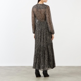 Briane Floral Graphic Flared Dress