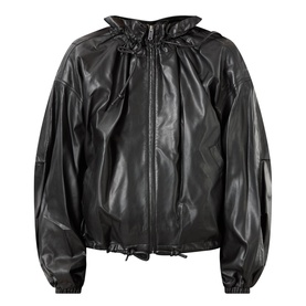 Neela Faux Leather Bomber Jacket
