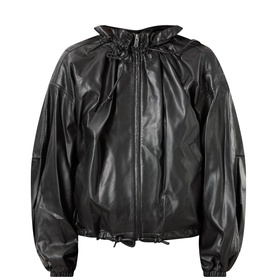 Neela Faux Leather Bomber Jacket