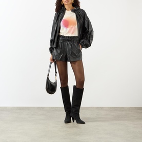 Naline Faux Leather Shorts