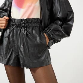 Naline Faux Leather Shorts