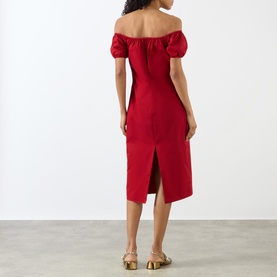 Logo Off-The-Shoulder Dress