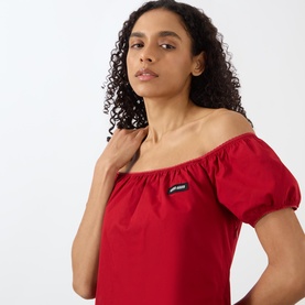 Logo Off-The-Shoulder Dress